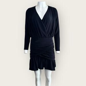 NWT | Krisa | Surplice Long Sleeve Mini Dress | Navy | Medium